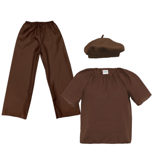 ZESTAW BERET BRĄZOWY 98-110 3el