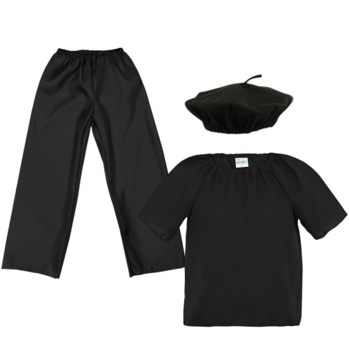 ZESTAW BERET CZARNY 98-110 3el