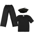 ZESTAW BERET CZARNY 146-158 3el