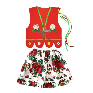 ZESTAW KRAKOWIANKA CZERWONY 116-128 2el