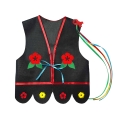 ZESTAW KRAKOWIANKA CZARNO-CZERWONY 146-158 3el