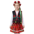 ZESTAW KRAKOWIANKA CZARNO-CZERWONY 146-158 3el
