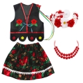ZESTAW KRAKOWIANKA CZARNY 116-128 4el