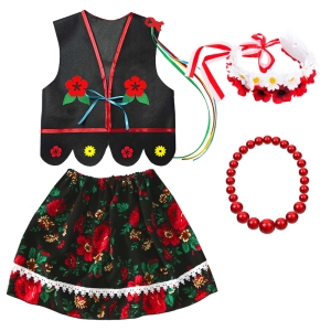 ZESTAW KRAKOWIANKA CZARNY 116-128 4el