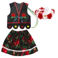 ZESTAW KRAKOWIANKA CZARNY 116-128 3el