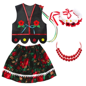 ZESTAW KRAKOWIANKA CZARNY 116-128 4el