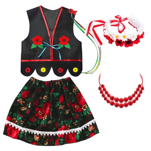 ZESTAW KRAKOWIANKA CZARNY 116-128 4el