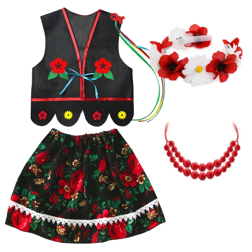 ZESTAW KRAKOWIANKA CZARNY 116-128 4el