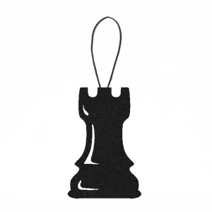 ZAWIESZKA FIGURA SZACHOWA WIEŻA FILCOWA CZARNA