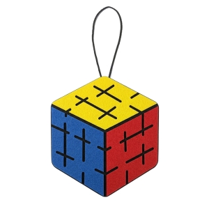 ZAWIESZKA KOSTKA RUBIKA FILCOWA KOLOROWA 6,5x5,5cm