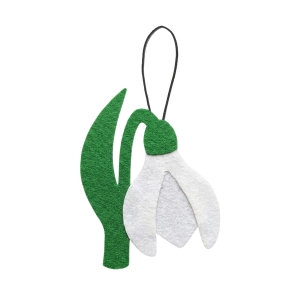 ZAWIESZKA KWIATEK PRZEBIŚNIEG FILCOWA BIAŁO-ZIELONA