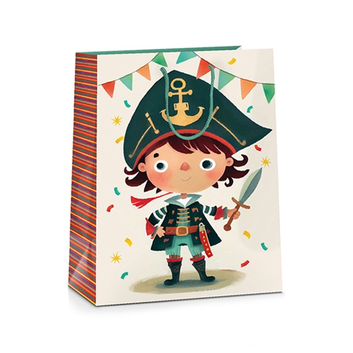 TOREBKA PREZENTOWA PIRAT BEŻOWA 23x18cm