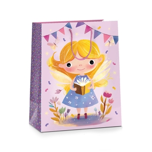 TOREBKA PREZENTOWA WRÓŻKA RÓŻOWA 23x18cm