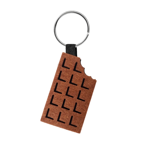 BRELOK CZEKOLADA FILCOWY JASNOBRĄZOWY