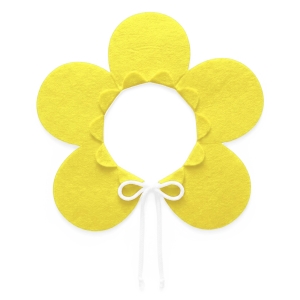 KOŁNIERZYK KWIATEK FILCOWY ŻÓŁTY