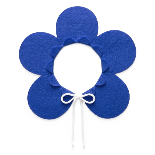 KOŁNIERZYK KWIATEK FILCOWY GRANATOWY