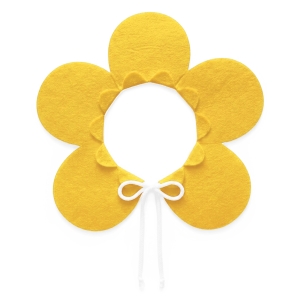 KOŁNIERZYK KWIATEK FILCOWY ZŁOTOŻÓŁTY