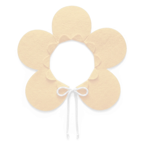 KOŁNIERZYK KWIATEK FILCOWY BEŻOWY