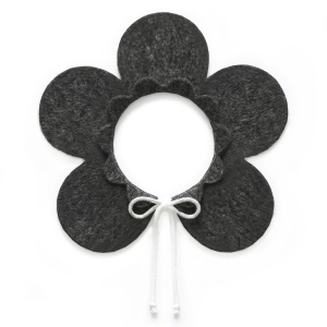 KOŁNIERZYK KWIATEK FILCOWY GRAFITOWY