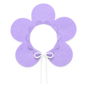 KOŁNIERZYK KWIATEK FILCOWY FIOLETOWY