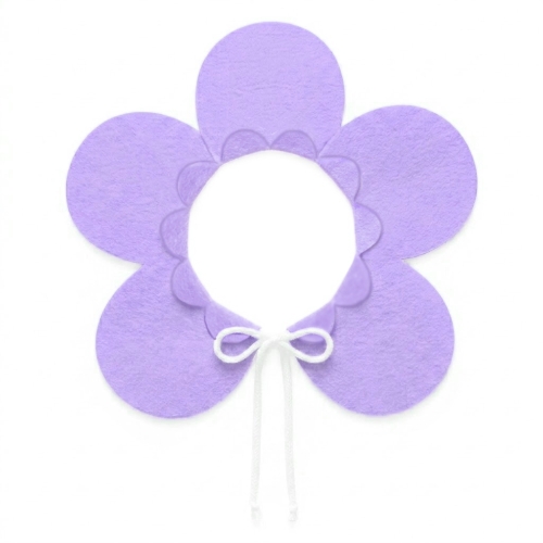 KOŁNIERZYK KWIATEK FILCOWY FIOLETOWY