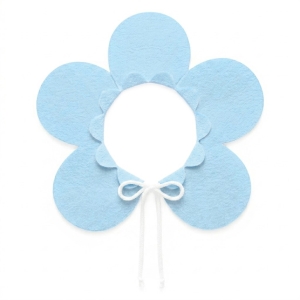 KOŁNIERZYK KWIATEK FILCOWY BŁĘKITNY