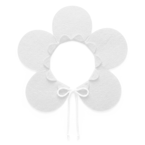 KOŁNIERZYK KWIATEK FILCOWY BIAŁY