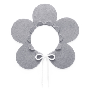 KOŁNIERZYK KWIATEK FILCOWY SZARY