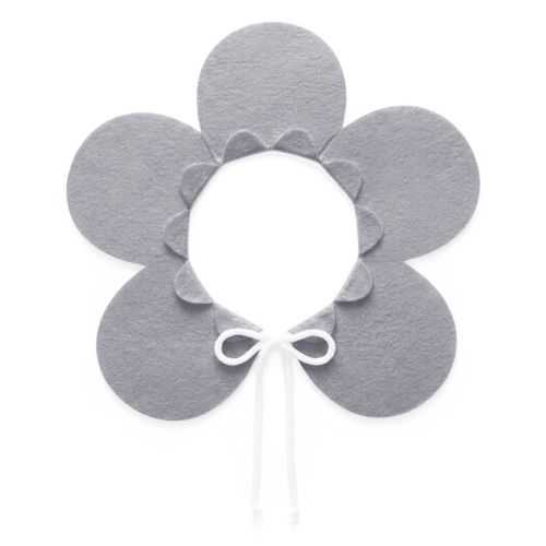 KOŁNIERZYK KWIATEK FILCOWY SZARY