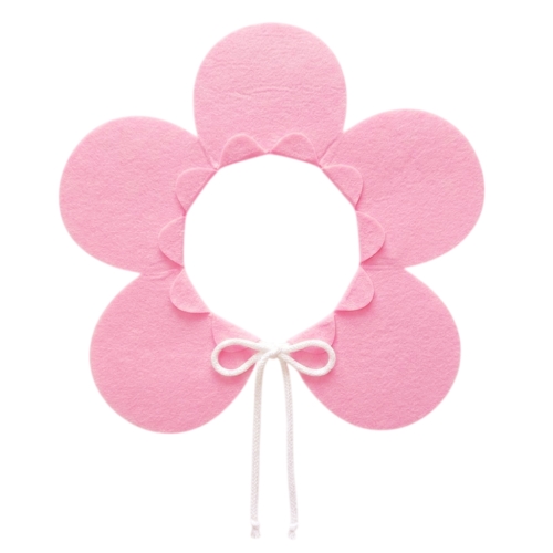 KOŁNIERZYK KWIATEK FILCOWY RÓŻOWY