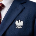 PRZYPINKA GODŁO POLSKI ORZEŁ FILCOWA BIAŁA 4,5x4cm