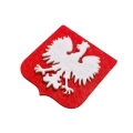 EMBLEMAT GODŁO POLSKI FILCOWY BIAŁO-CZERWONY 5,5x5cm