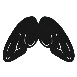 SKRZYDŁA OWAD FILCOWE CZARNE 58x45cm