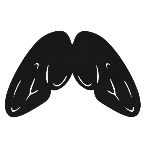 SKRZYDŁA OWAD FILCOWE CZARNE 58x45cm