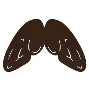 SKRZYDŁA OWAD FILCOWE CIEMNOBRĄZOWE 58x45cm