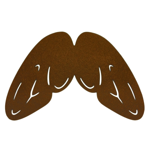 SKRZYDŁA OWAD FILCOWE JASNOBRĄZOWE 58x45cm