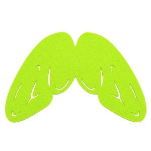 SKRZYDŁA OWAD FILCOWE JASNOZIELONE 58x45cm