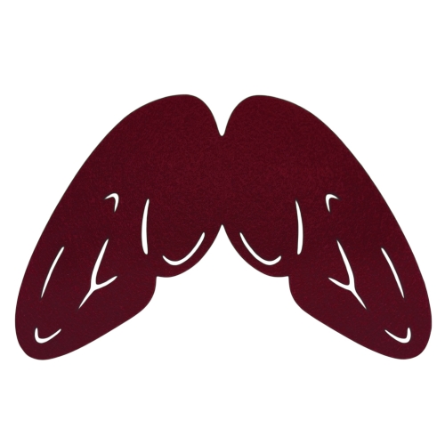 SKRZYDŁA OWAD FILCOWE BORDOWE 58x45cm