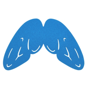 SKRZYDŁA OWAD FILCOWE NIEBIESKIE 58x45cm