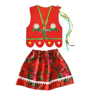 ZESTAW KRAKOWIANKA CZERWONY 146-158 2el