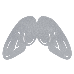 SKRZYDŁA OWAD FILCOWE SZARY 58x45cm