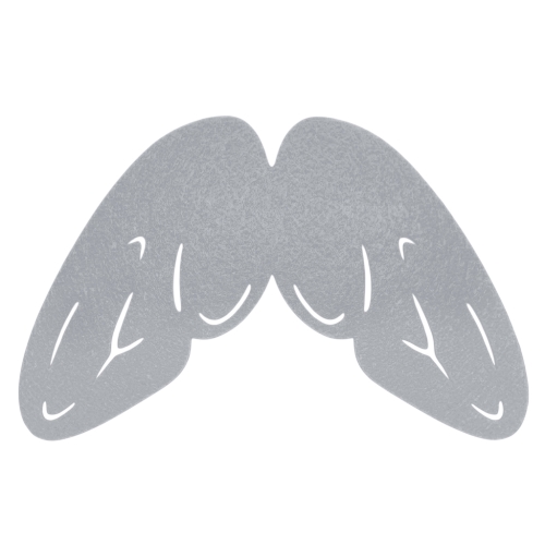 SKRZYDŁA OWAD FILCOWE SZARY 58x45cm