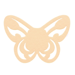 SKRZYDŁA MOTYLEK AŻUROWY FILCOWE BEŻOWE 50x35,5cm