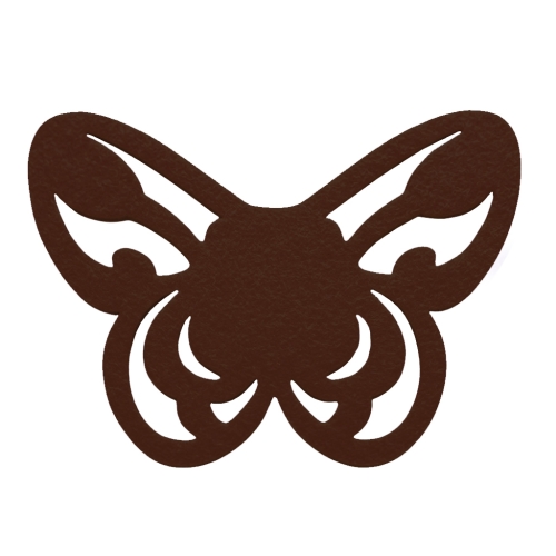 SKRZYDŁA MOTYLEK AŻUROWY FILCOWE CIEMNOBRĄZOWE 50x35,5cm