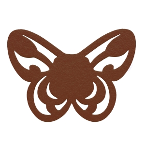 SKRZYDŁA MOTYLEK AŻUROWY FILCOWE JASNOBRĄZOWE 50x35,5cm