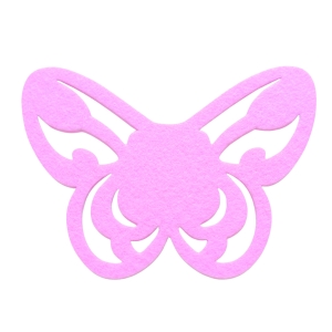 SKRZYDŁA MOTYLEK AŻUROWY FILCOWE RÓŻOWE 50x35,5cm