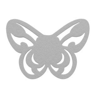 SKRZYDŁA MOTYLEK AŻUROWY FILCOWE SZARY 50x35,5cm