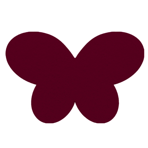 SKRZYDŁA MOTYLEK FILCOWE BORDOWE 54x35,5cm