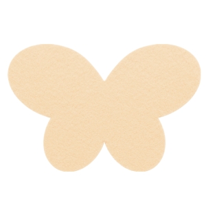 SKRZYDŁA MOTYLEK FILCOWE BEŻOWE 54x35,5cm
