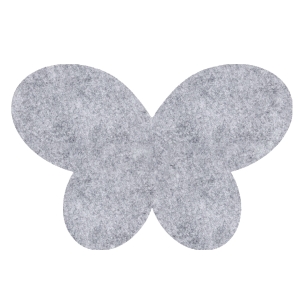 SKRZYDŁA MOTYLEK FILCOWE SZARY MELANŻ 54x35,5cm